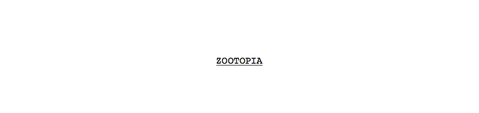 Zootopia (2016) [Script Only]